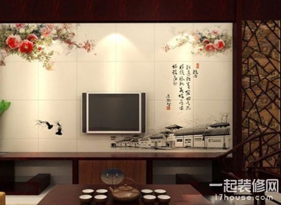 瓷砖电视墙效果图欣赏之一
